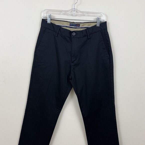 Dockers Mens Khakis Pants W 30 L 30 Black Signature Straight Fit Pockets $66 K - Picture 3 of 16